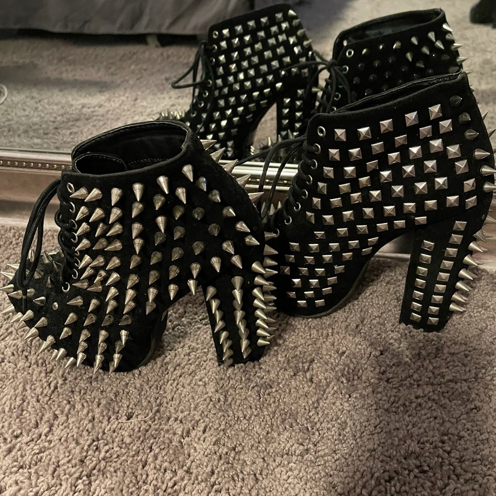 Black Spike Booties